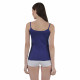 Vink Women's Cotton Camisole Blue with Scoop Neck